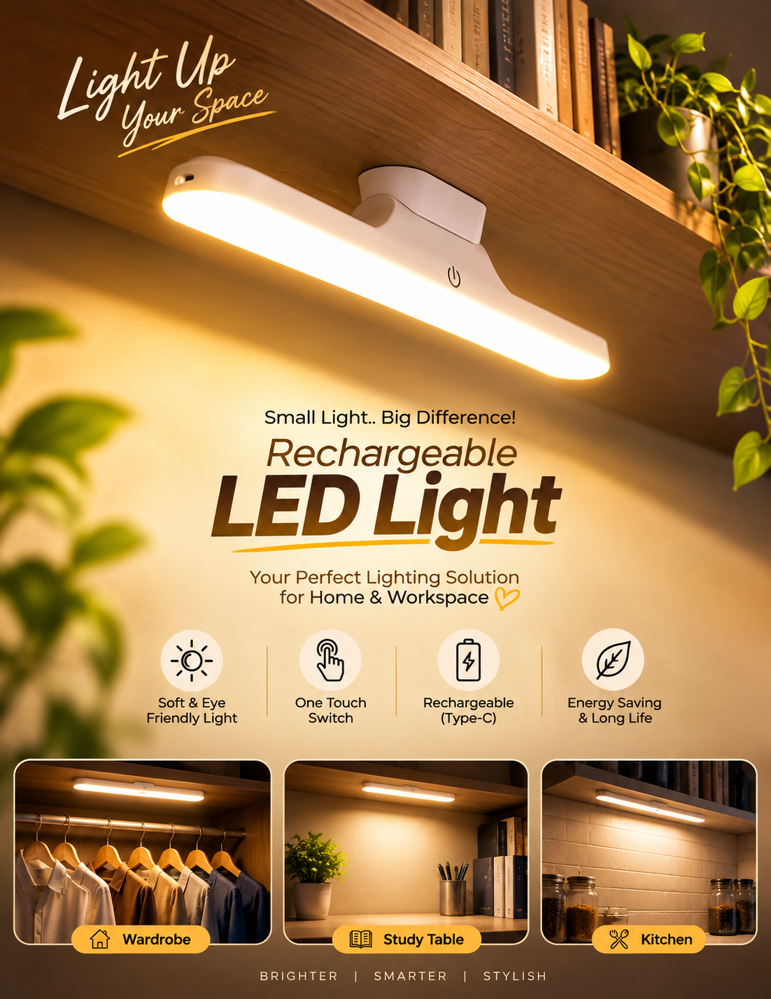 LED Reachable Touch Lamp